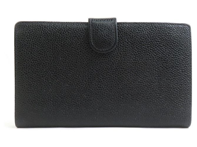 Billetera bifold de piel de ternera granulada negra Chanel Negro - vista 2