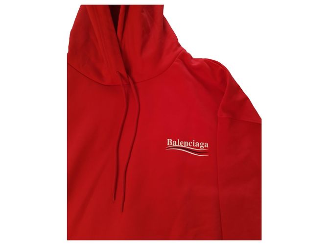 Roter Baumwoll-Sweatshirt von Balenciaga - Ansicht 3