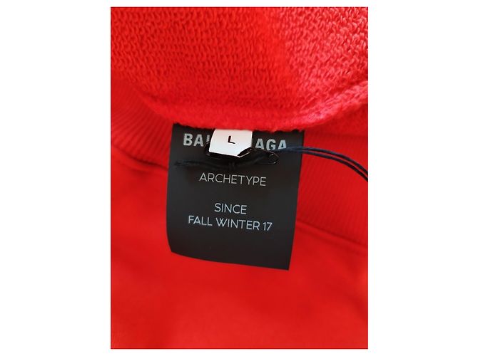 Roter Baumwoll-Sweatshirt von Balenciaga - Ansicht 6