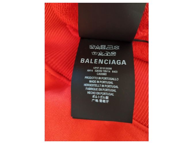 Roter Baumwoll-Sweatshirt von Balenciaga - Ansicht 7