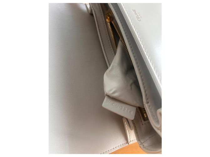 Borsa a mano Céline Triomphe in pelliccia crema Crudo - vista 4
