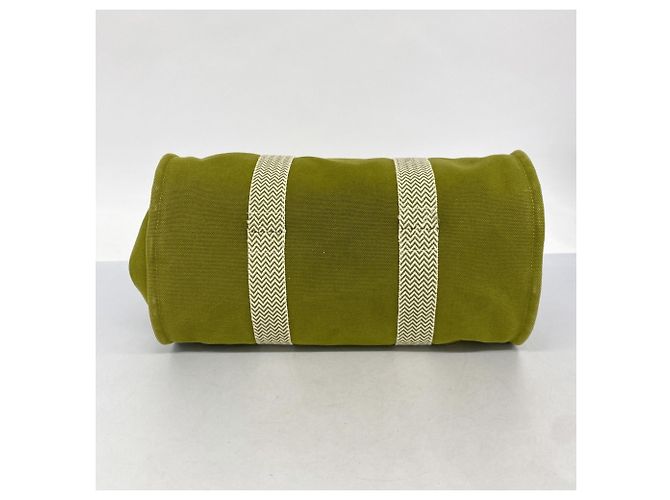Borsa Hermès Cannes MM in tela khaki Cachi - vista 3