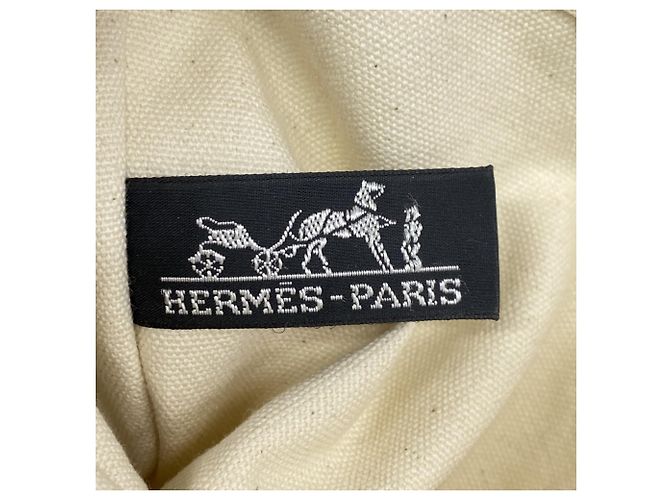Borsa Hermès Cannes MM in tela khaki Cachi - vista 5