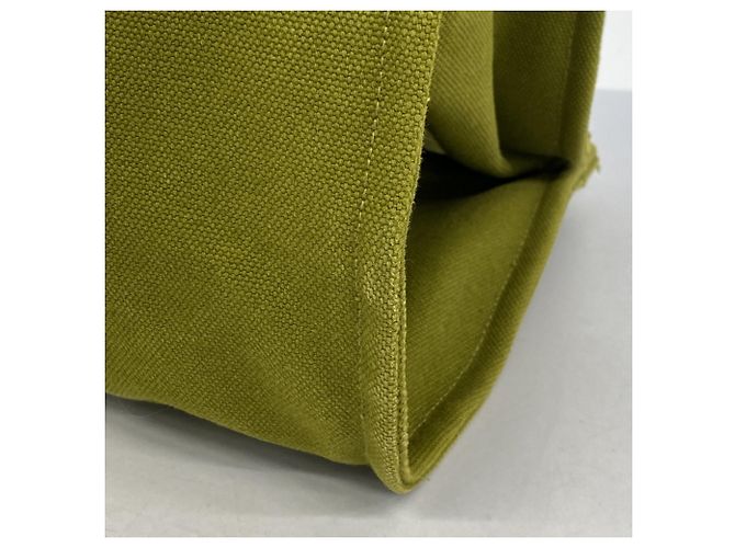Borsa Hermès Cannes MM in tela khaki Cachi - vista 7