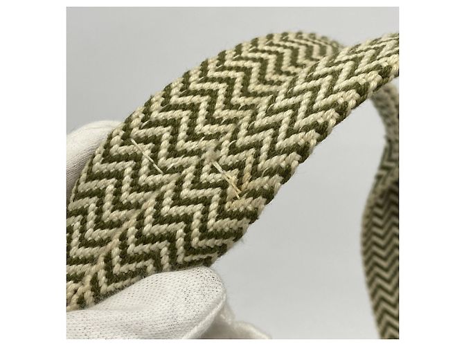 Borsa Hermès Cannes MM in tela khaki Cachi - vista 9