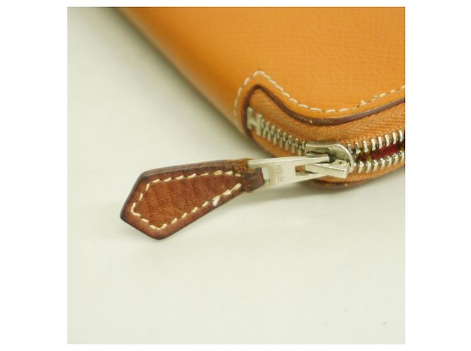 Cartera Larga de Seda Azap de Hermès en Cognac Coñac - vista 9