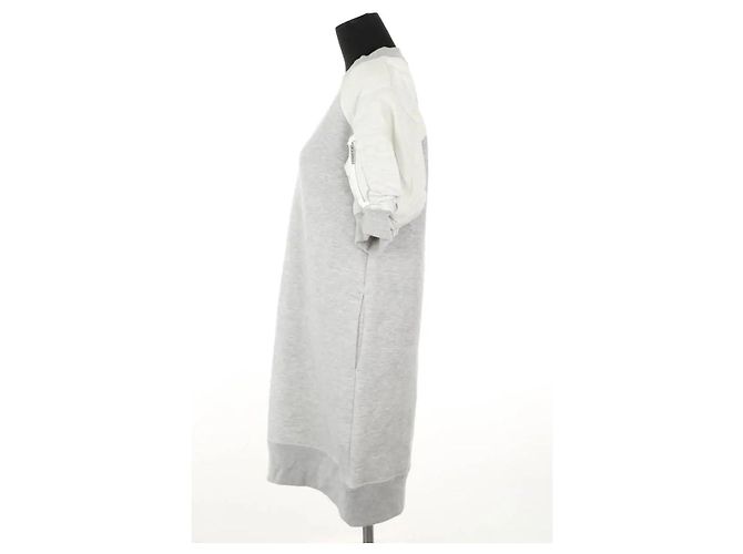 Sacai Vestido de algodón gris - vista 3