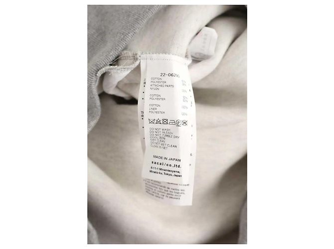 Sacai Vestido de algodón gris - vista 6