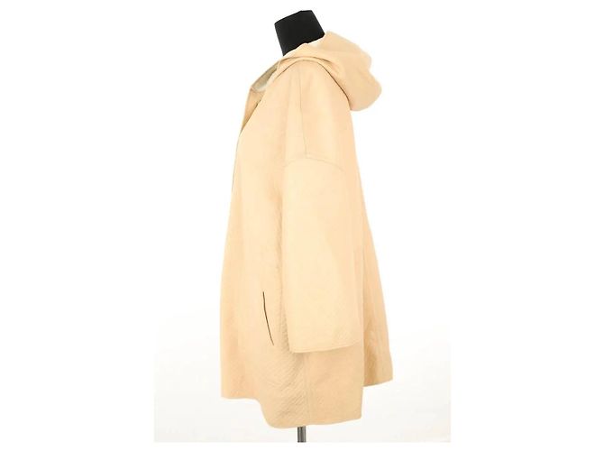 Maison Ullens Abrigo de cuero beige - vista 3