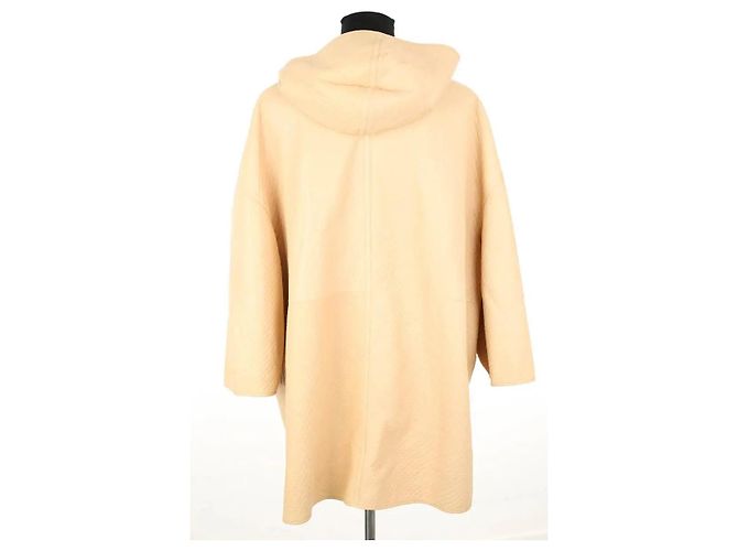 Maison Ullens Abrigo de cuero beige - vista 5