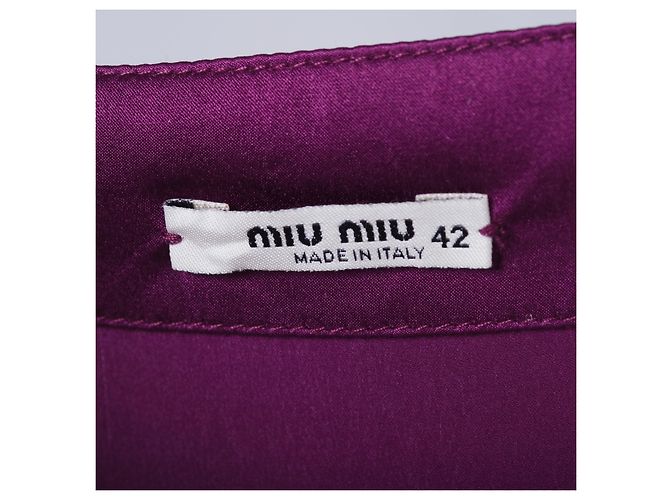 Abito in seta viola Miu Miu Porpora - vista 6
