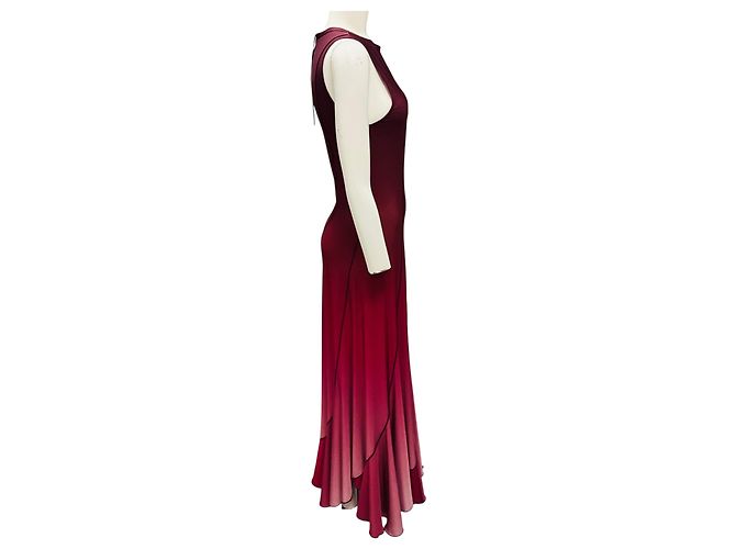 Vestido midi sin mangas de jersey elástico ombré Sangria de Prabal Gurung Púrpura - vista 2