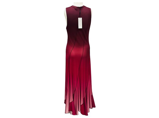 Vestido midi sin mangas de jersey elástico ombré Sangria de Prabal Gurung Púrpura - vista 3