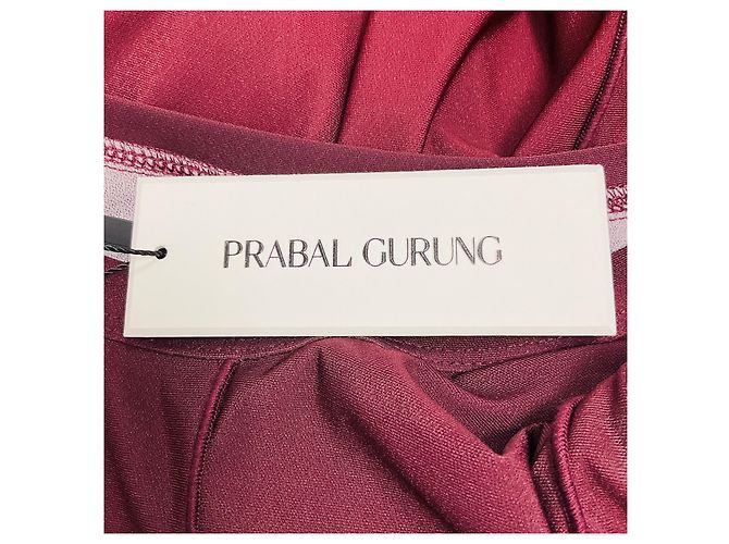 Vestido midi sin mangas de jersey elástico ombré Sangria de Prabal Gurung Púrpura - vista 5