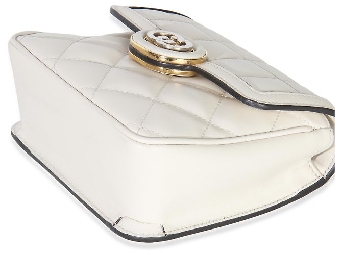 Bolsa mini Deco em couro de bezerro acolchoado branco Gucci - vista 6