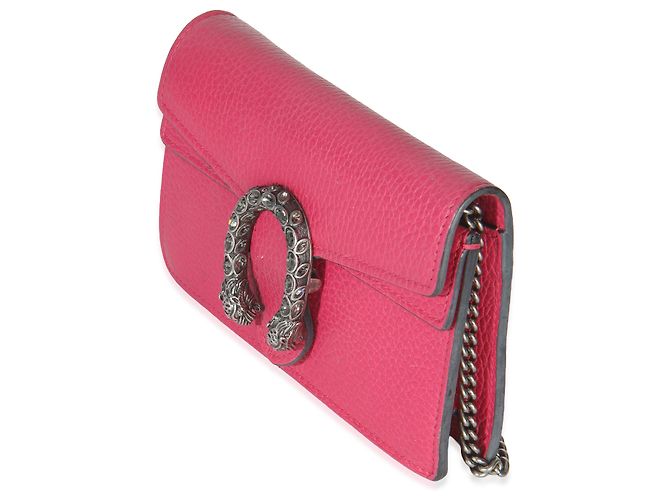 Gucci Pink Dollar Pelle di Vitello Cristallo Super Mini Dionysus Flap Rosa - vista 3