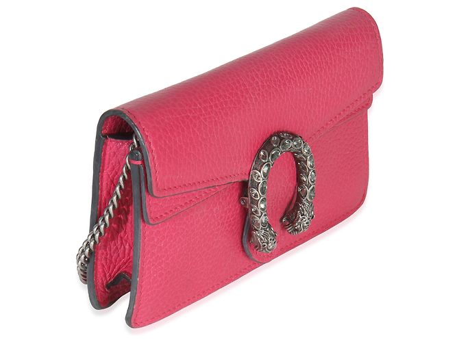 Gucci Pink Dollar Pelle di Vitello Cristallo Super Mini Dionysus Flap Rosa - vista 4
