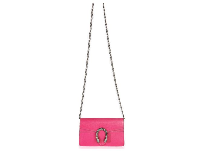 Gucci Pink Dollar Pelle di Vitello Cristallo Super Mini Dionysus Flap Rosa - vista 5
