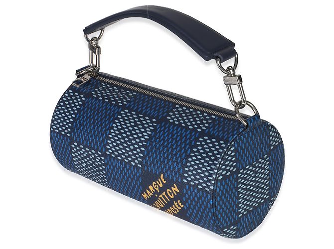 Polochon PM in tela Damier Heritage di Louis Vuitton Blu - vista 3