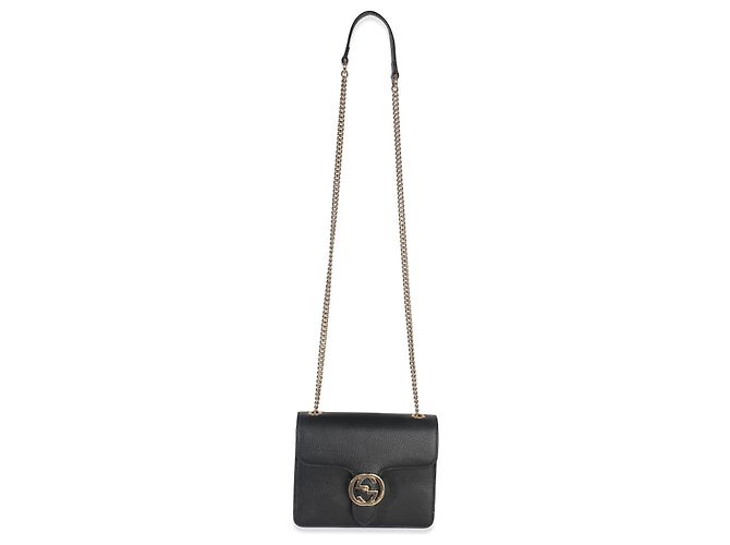 Borsa Small Interlocking G in pelle di vitello nera Gucci Nero - vista 5