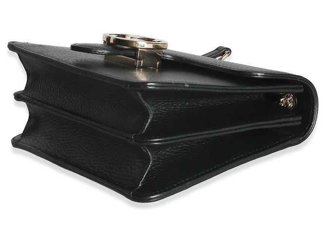 Borsa Small Interlocking G in pelle di vitello nera Gucci Nero - vista 6