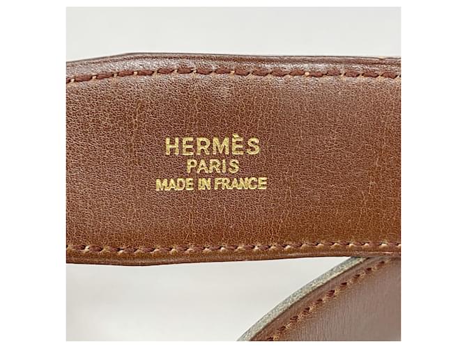 Cinturón Constance Hermès Castaño Beige - vista 2
