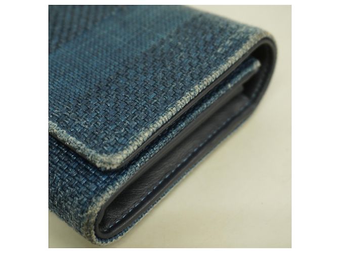 Chanel Deauville Nylon Canvas Langbörse Marineblau - Ansicht 7