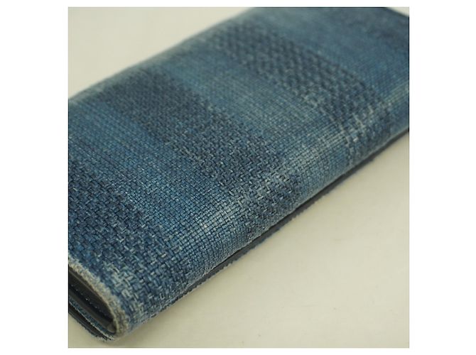 Chanel Deauville Nylon Canvas Langbörse Marineblau - Ansicht 8