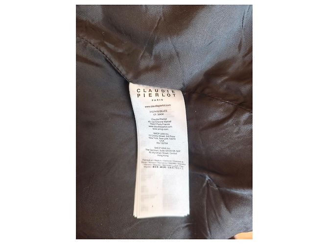 Claudie Pierlot Abrigo gris con cuello de piel - vista 7