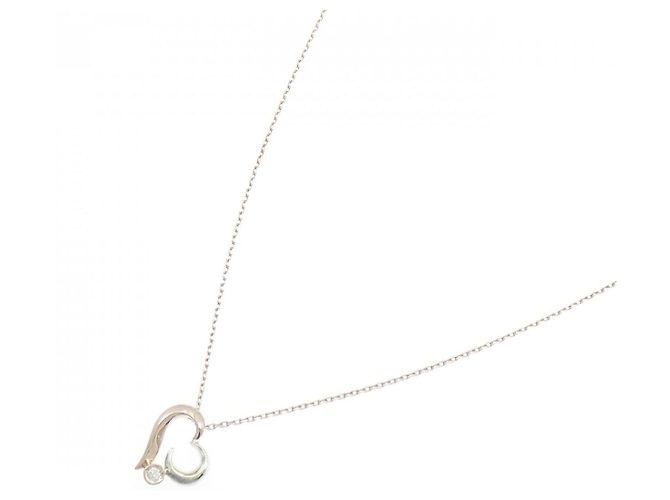 Autre Marque Collana Cuore in Oro K10 e Diamante Star Jewelry Rosa Bianco - vista 2
