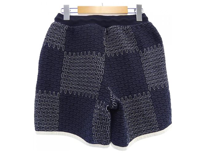 Pantaloni corti in cotone trapuntato Damier Louis Vuitton Blu Blu navy - vista 2