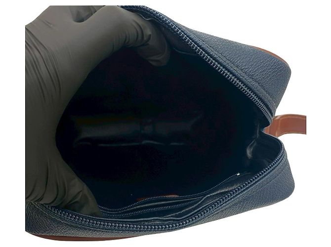 Borsa a tracolla in pelle e PVC Burberry Blu - vista 10