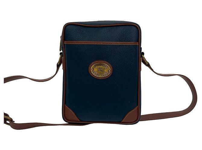 Borsa a tracolla in pelle e PVC Burberry Blu - vista 2