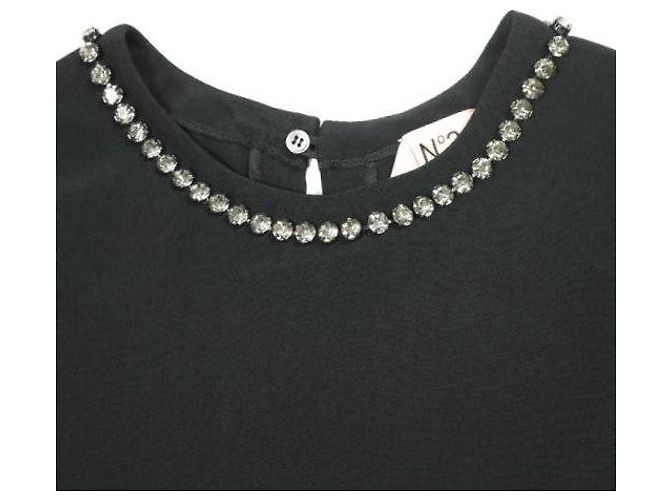 Autre Marque N°21 23S-G061-5336 Top in Acetato e Rayon Nero - vista 5