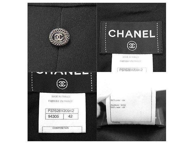 Timeless Vestido de seda Chanel P37628 Negro - vista 10