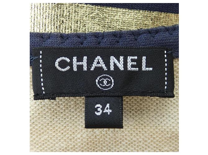 Timeless Camiseta Chanel Azul Dorado Azul marino - vista 5