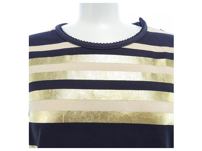Timeless Camiseta Chanel Azul Dorado Azul marino - vista 6