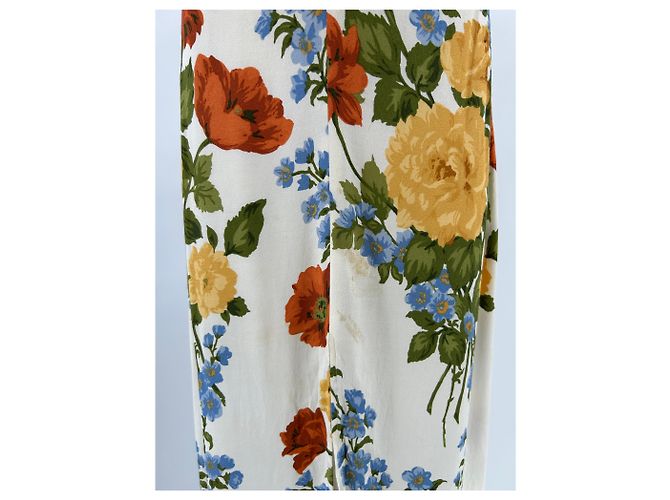 Reformation Langes Kleid mit Blumen V-Ausschnitt Mehrfarben - Ansicht 5