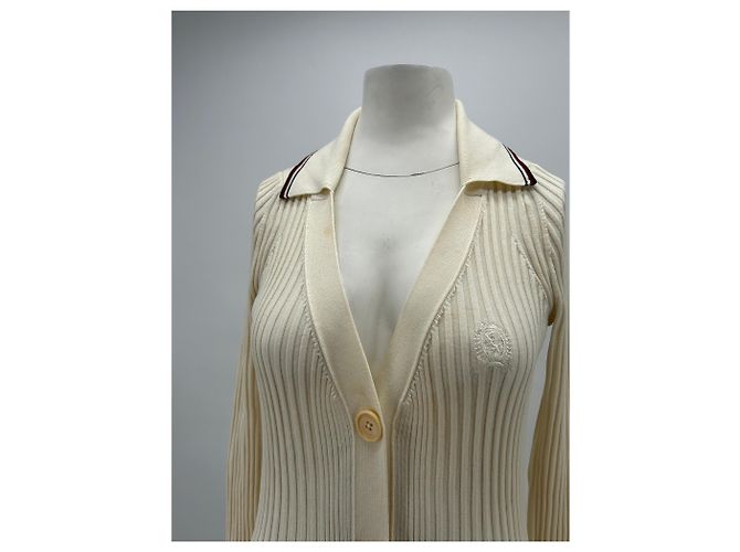 Tommy Hilfiger Cremfarbene gerippte Maxikleid Beige - Ansicht 5