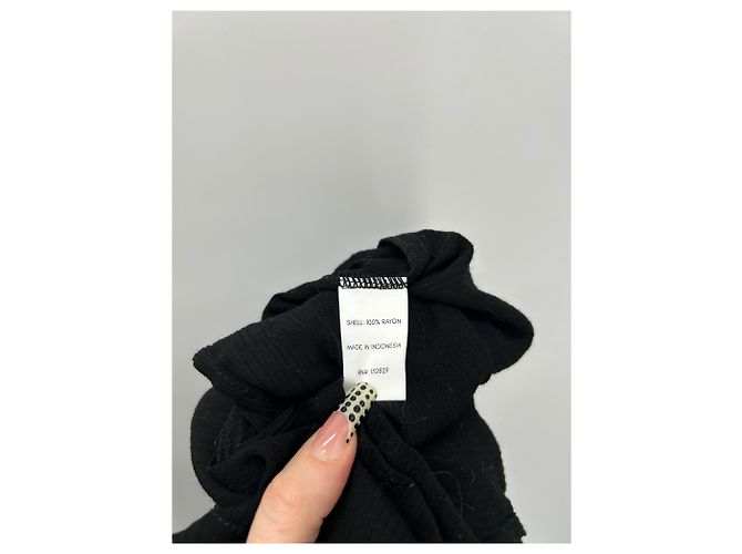 Autre Marque Schwarzes langes Bustierkleid mit Nackenband - Ansicht 6