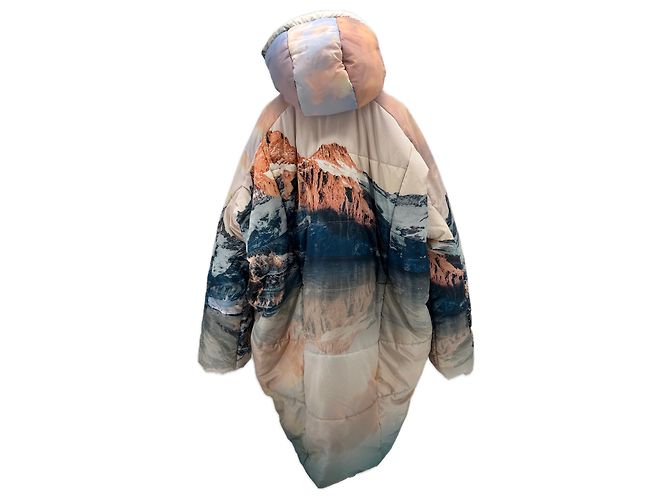 Autre Marque Bunte Bedruckte Daunenjacke Pink - Ansicht 2