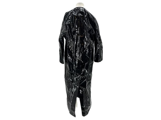 Filippa K Trench de vinilo negro - vista 2