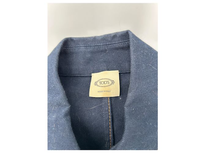 Abito in denim grezzo Tod's Blu navy - vista 5