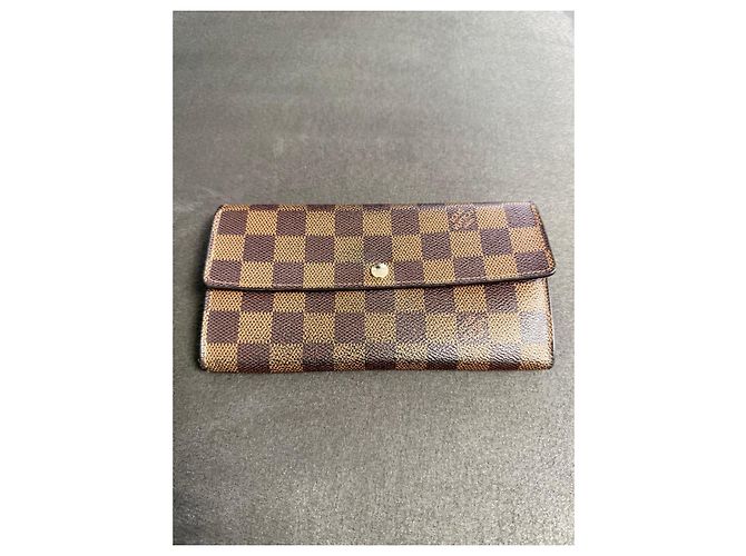 Cartera Sarah Louis Vuitton Damier Ebene Castaño - vista 2