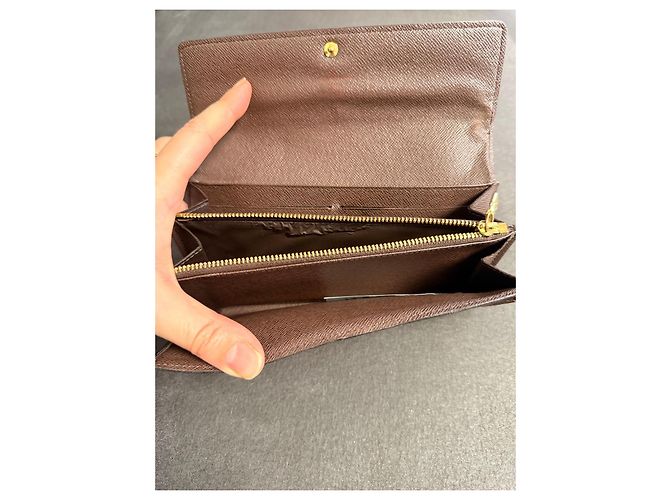 Cartera Sarah Louis Vuitton Damier Ebene Castaño - vista 5