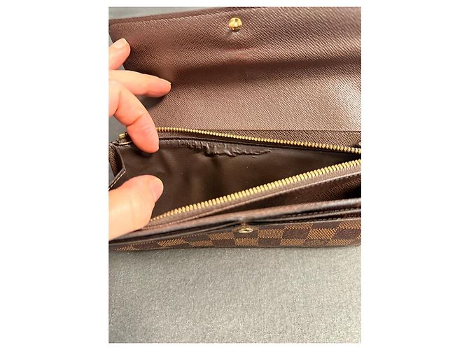Cartera Sarah Louis Vuitton Damier Ebene Castaño - vista 6