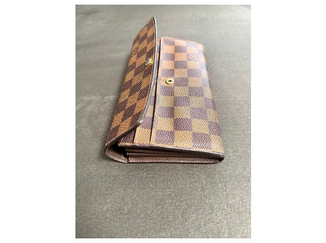 Cartera Sarah Louis Vuitton Damier Ebene Castaño - vista 8