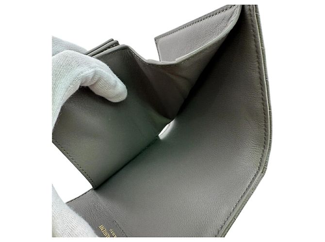 Billetera tri-fold V-Stitch gris Saint Laurent Castaño - vista 10