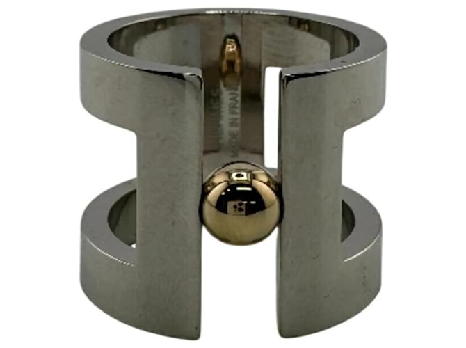 H Perle Schalring von Hermès Silber Golden - Ansicht 3