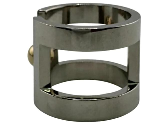 H Perle Schalring von Hermès Silber Golden - Ansicht 4